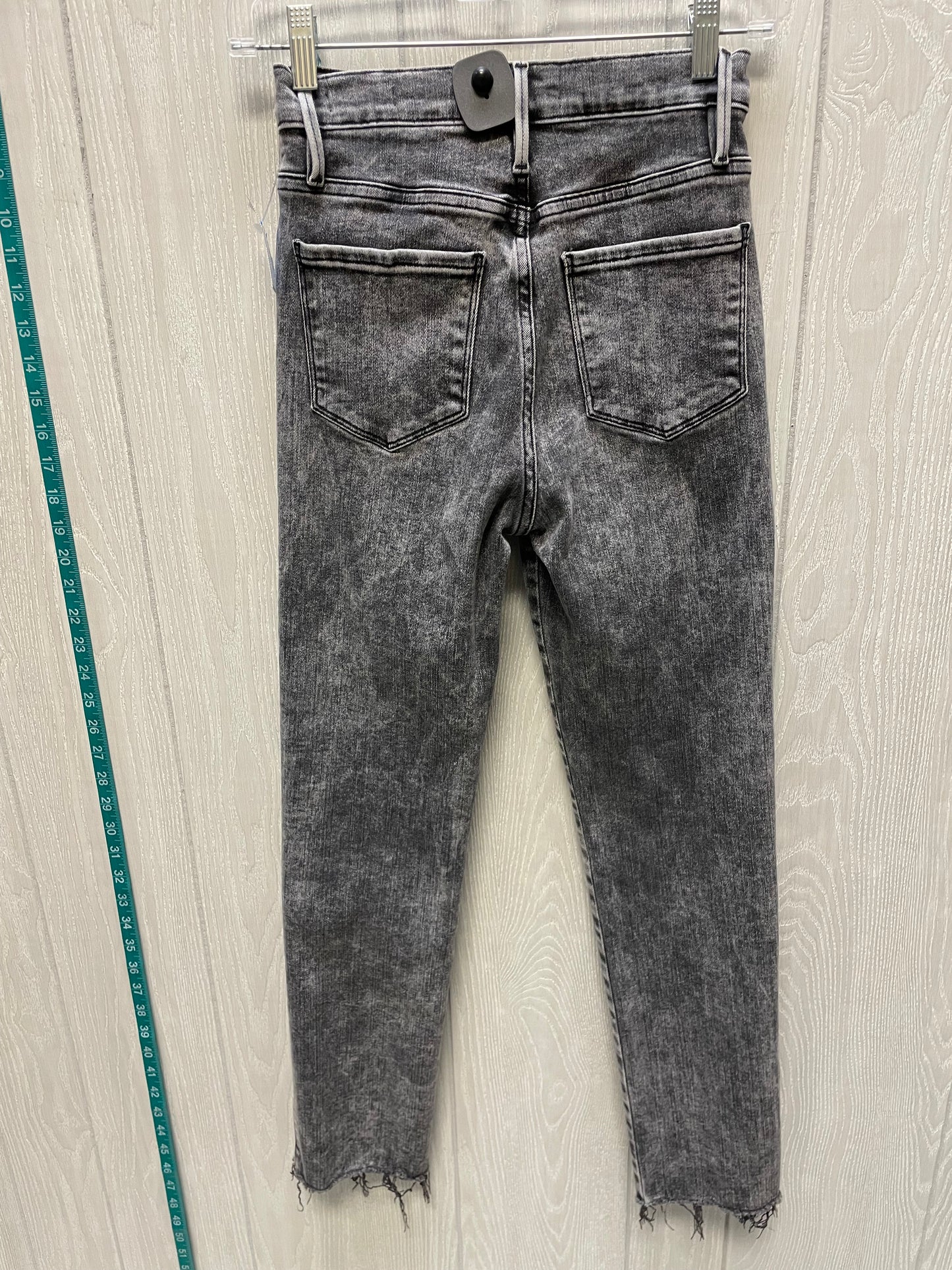 Jeans Straight By Frame In Black Denim, Size: 2