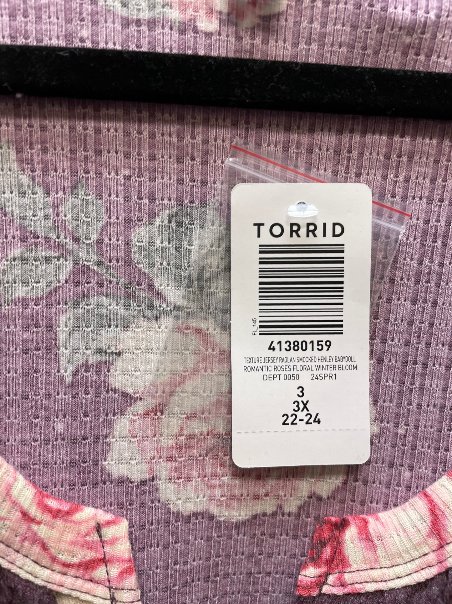 Top Long Sleeve By Torrid In Floral Print, Size: 3x