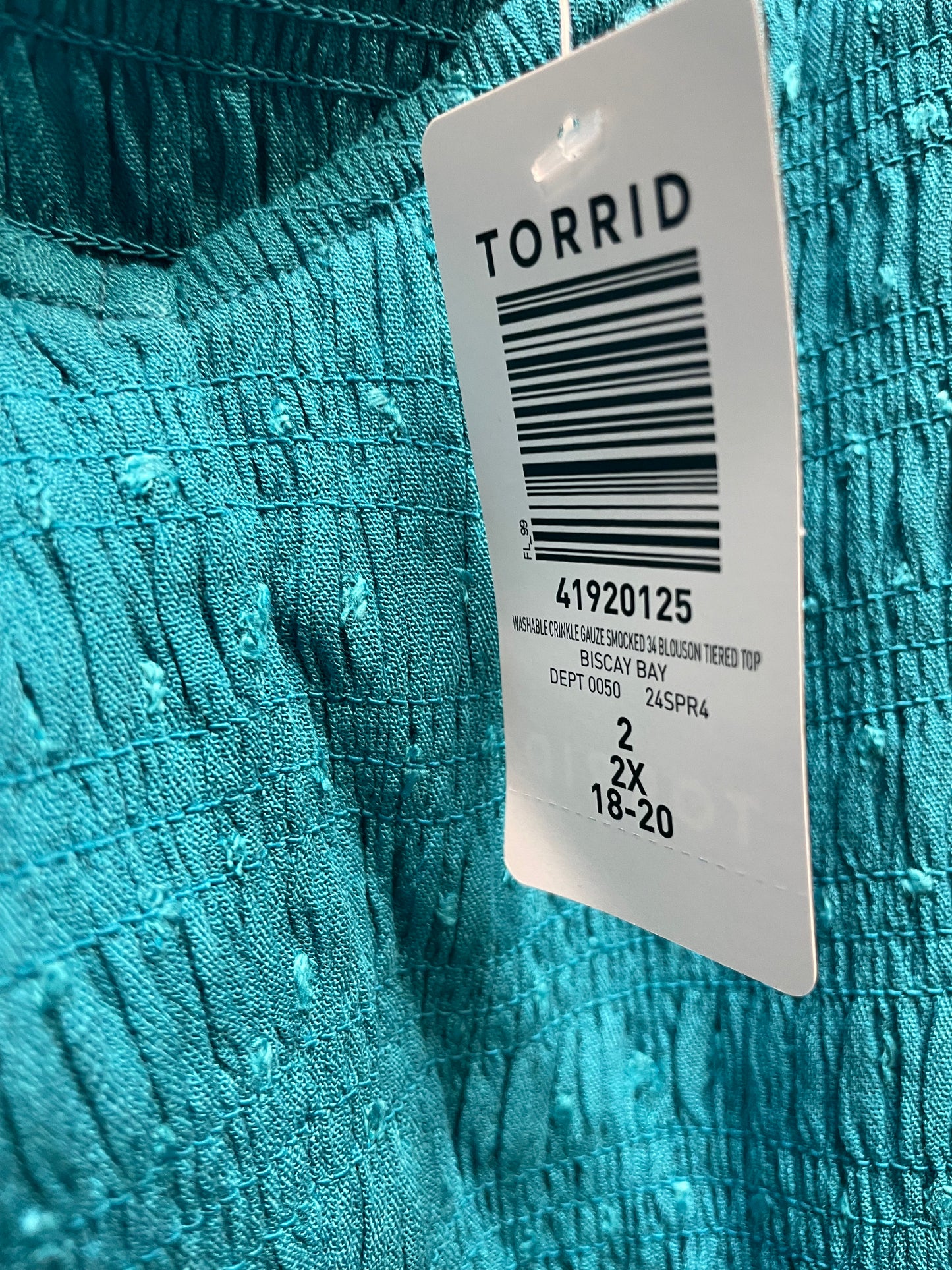 Blouse Long Sleeve By Torrid In Teal, Size: 2x