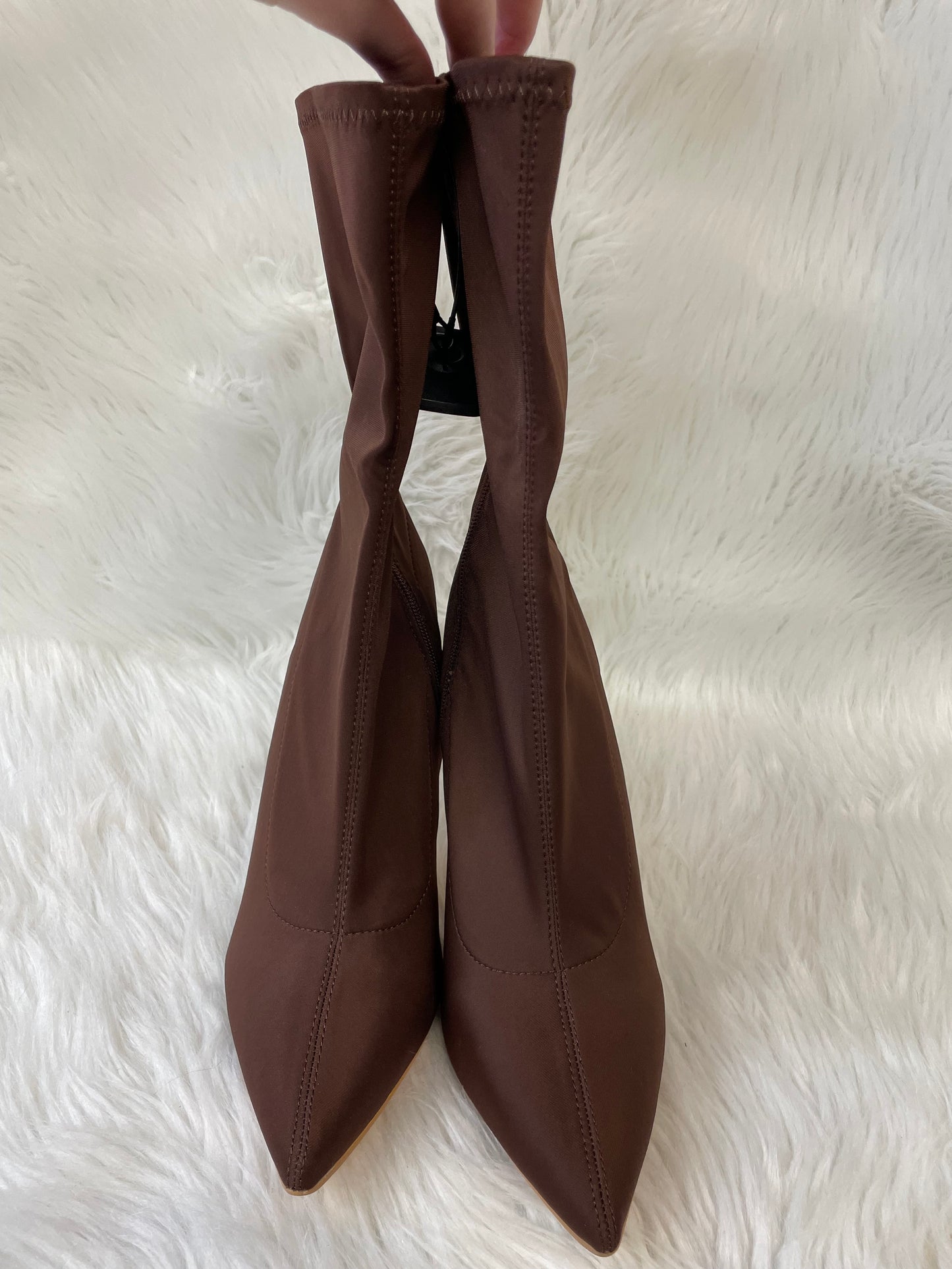 Boots Ankle Heels By Fashion Nova In Brown, Size: 11