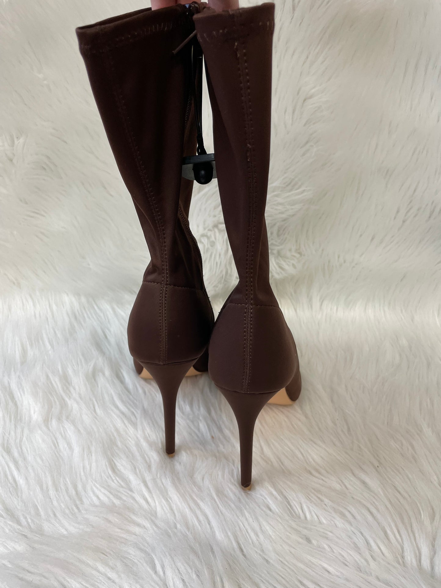 Boots Ankle Heels By Fashion Nova In Brown, Size: 11