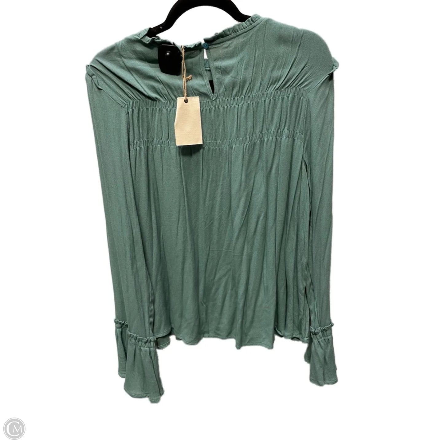 Top Long Sleeve By Easel In Green, Size: S