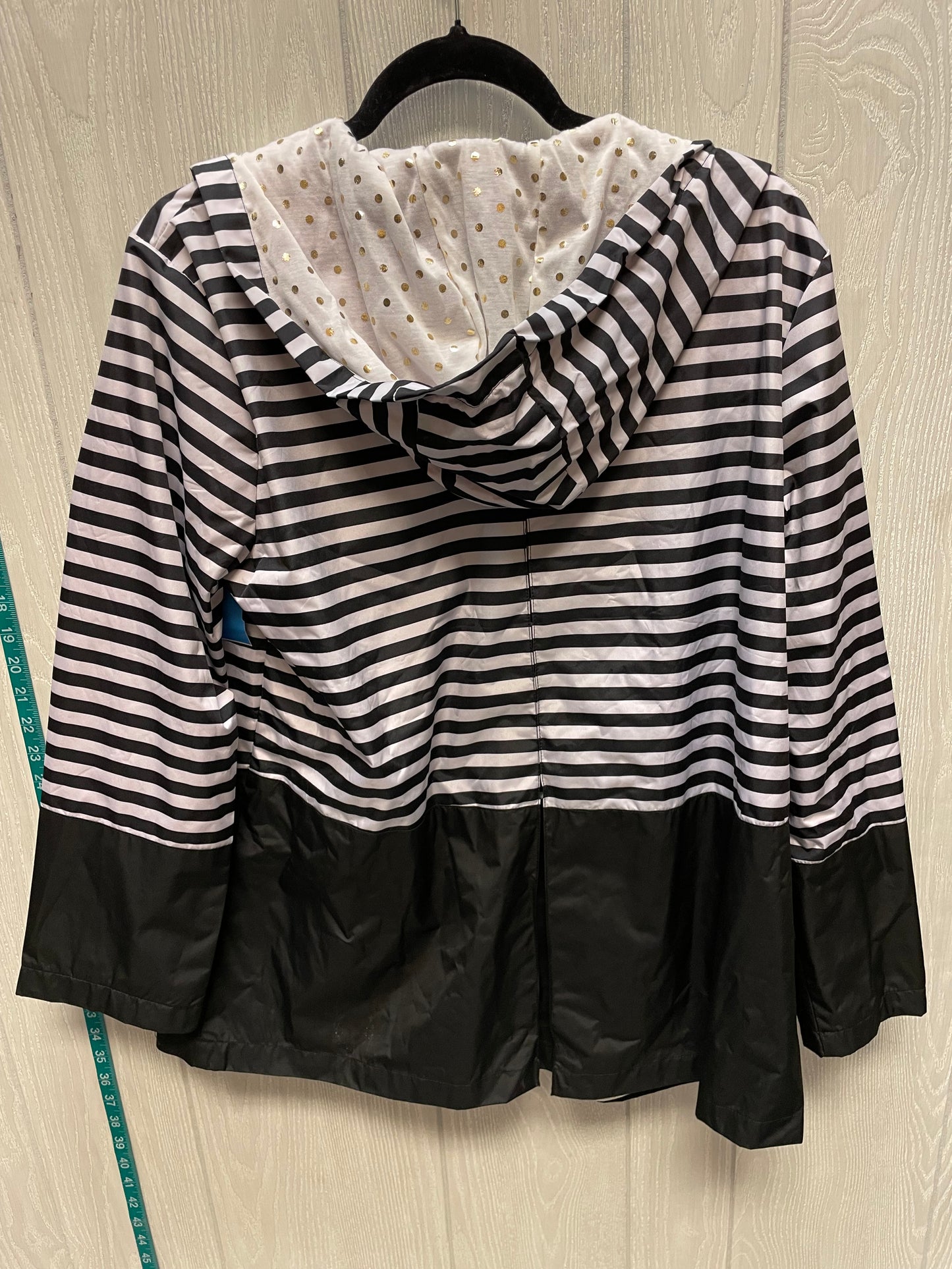 Coat Raincoat By Gameday Couture In Black & White, Size: L