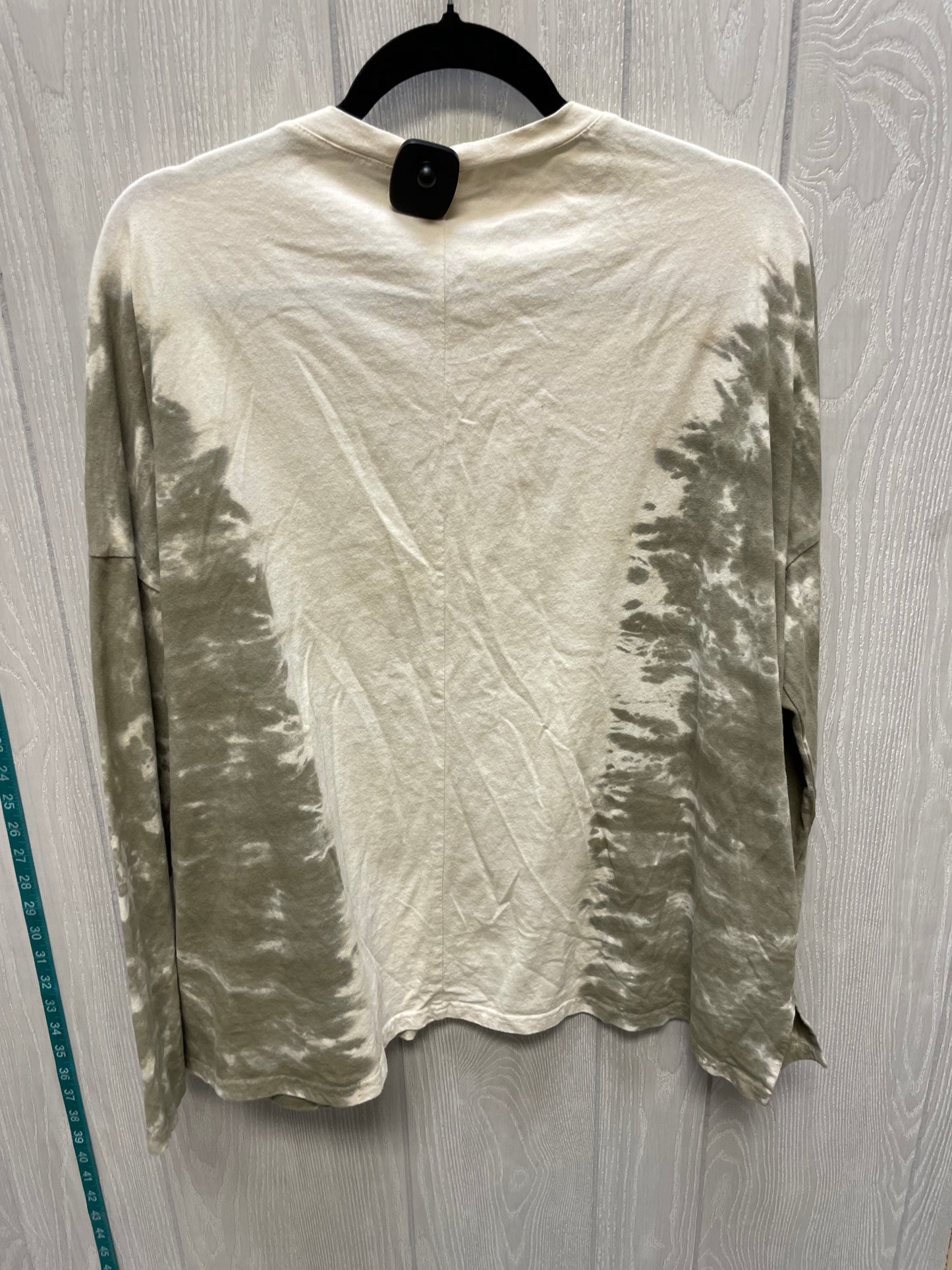 Top Long Sleeve By Easel In Cream & Green, Size: S