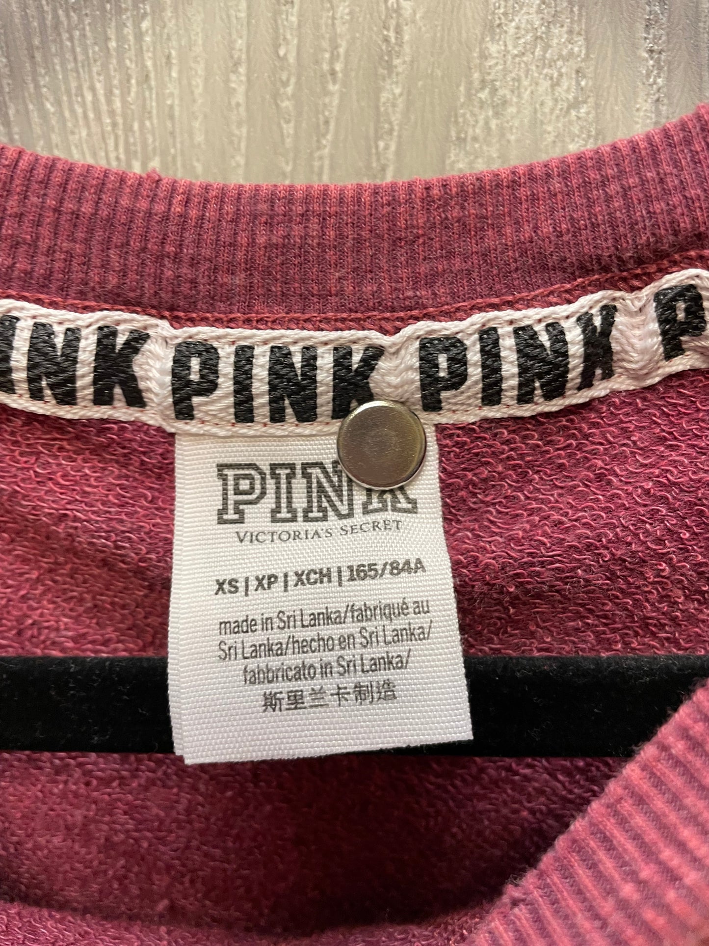 Top Long Sleeve By Pink In Red, Size: Xs
