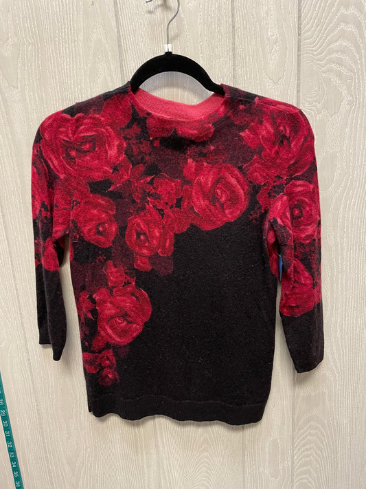 Sweater Cashmere By Talbots In Floral Print, Size: S