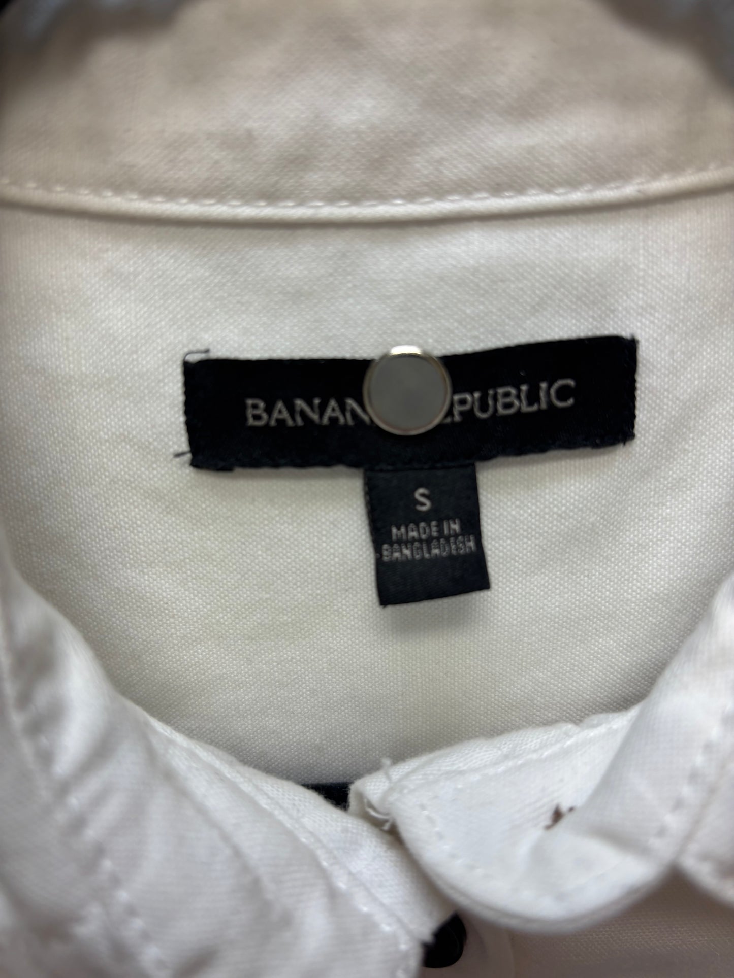 Dress Casual Short By Banana Republic In Cream Denim, Size: S