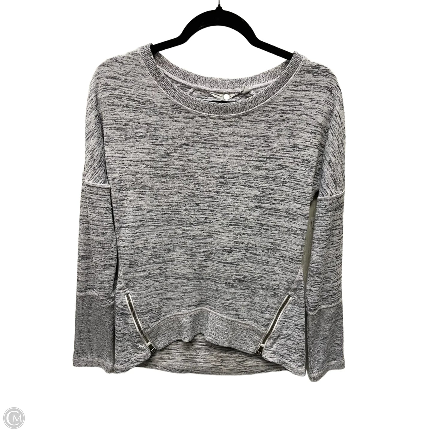Athletic Top Long Sleeve Collar By Athleta In Grey, Size: Xs