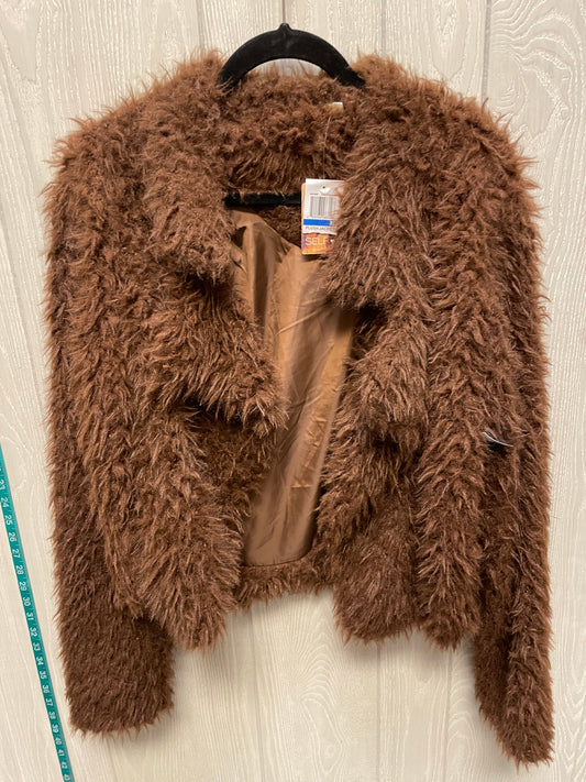 Coat Faux Fur & Sherpa By Self Esteem In Brown, Size: Xl