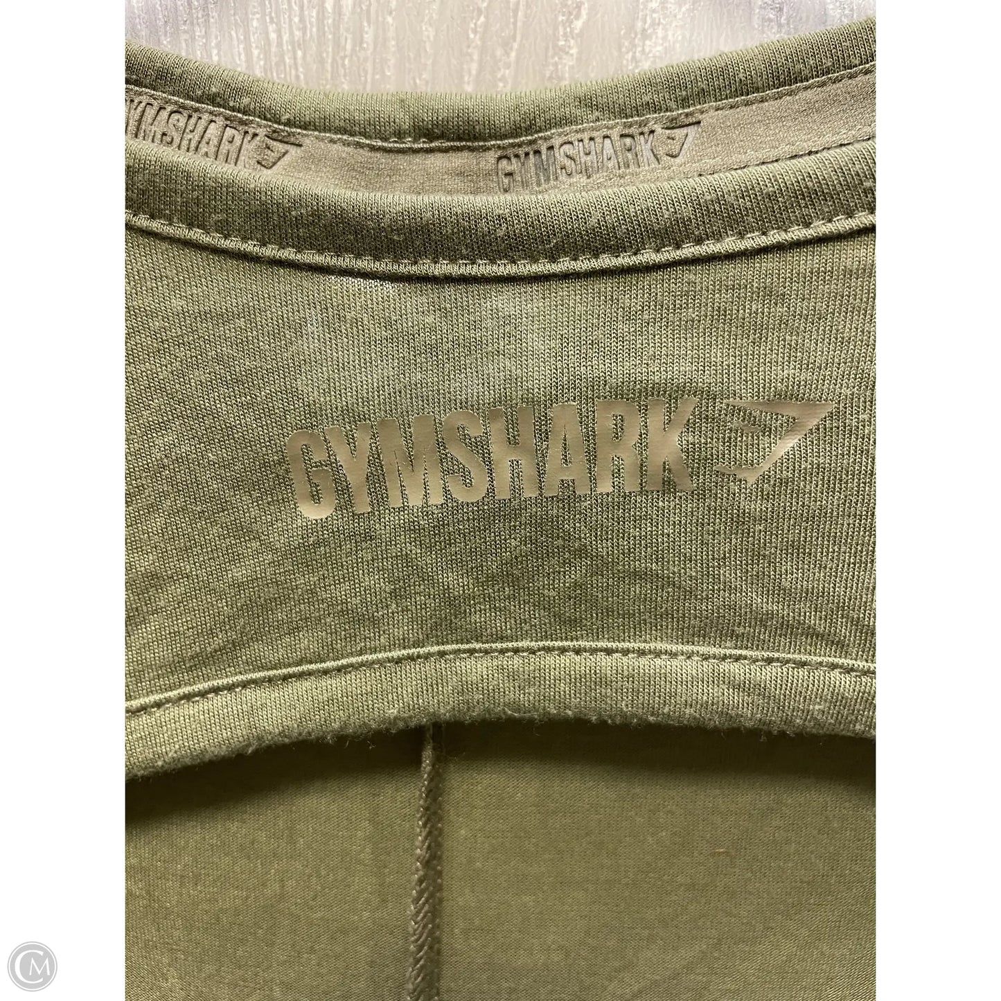 Athletic Top Long Sleeve Crewneck By Gym Shark In Green, Size: M