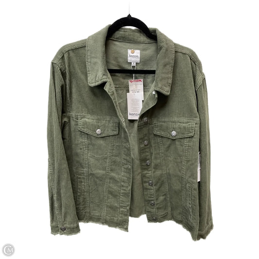 Jacket Shirt By Kensie In Green, Size: M