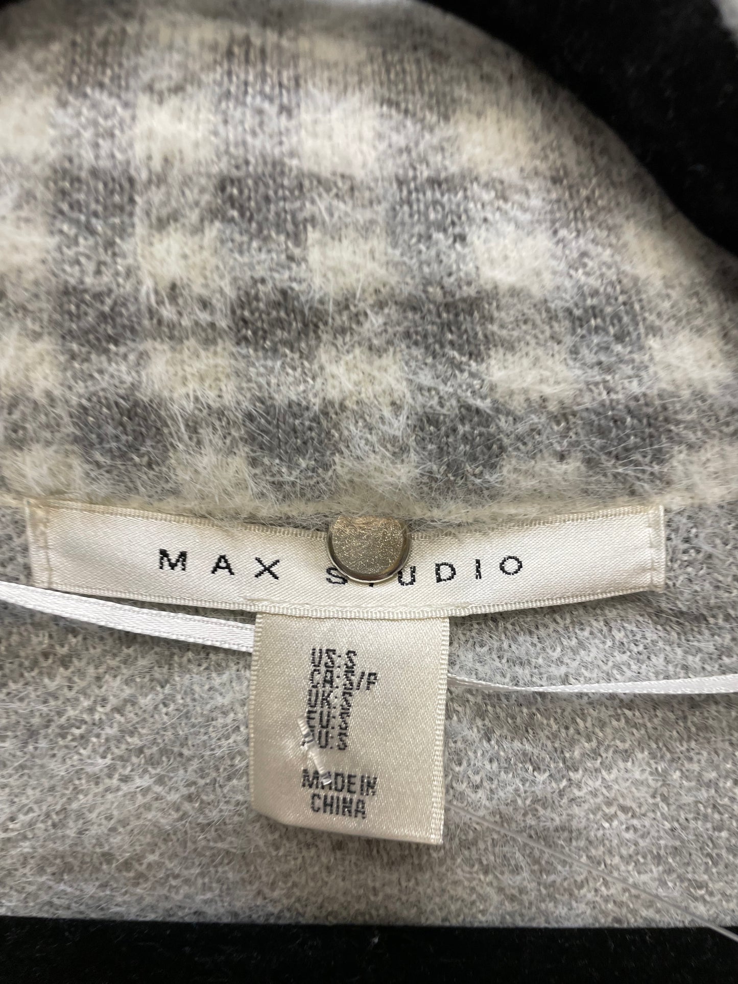 Jacket Shirt By Max Studio In Grey & White, Size: S