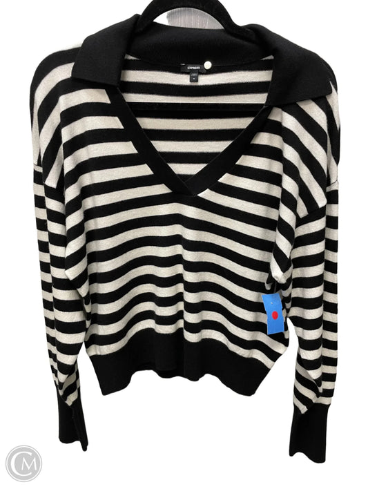 Sweater By Express In Striped Pattern, Size: M