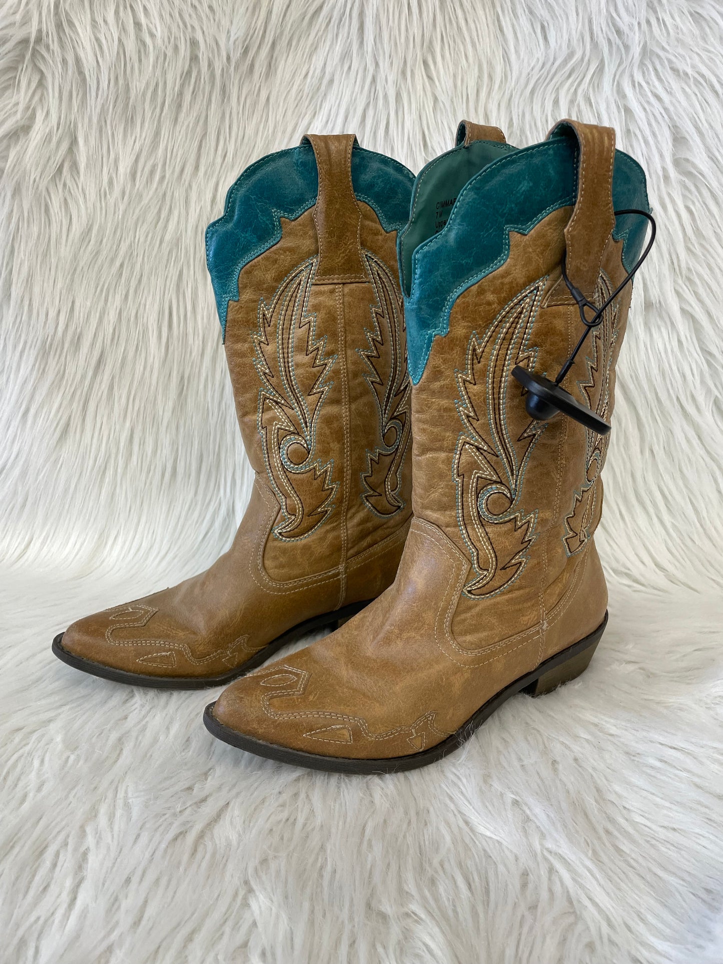 Boots Western By Very Volatile In Blue, Size: 7