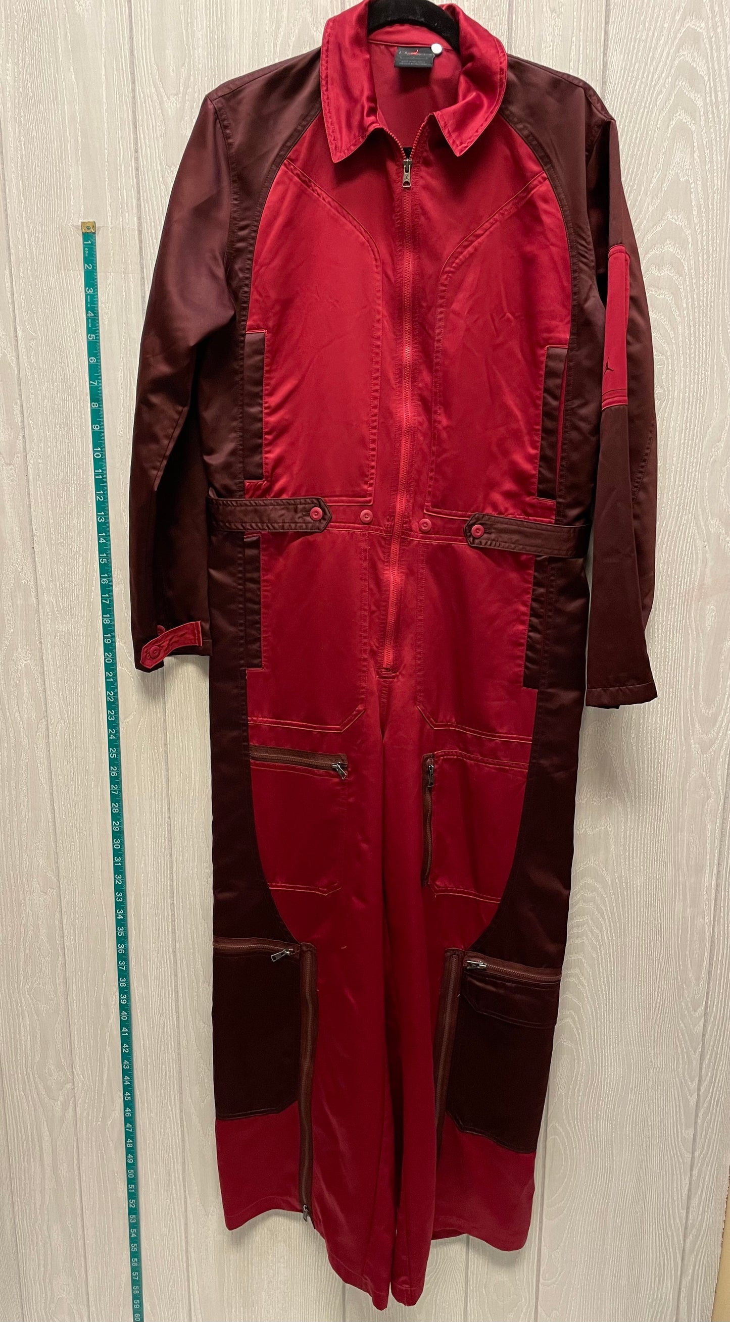 Jumpsuit Luxury Designer By Jordan In Brown & Red, Size: L