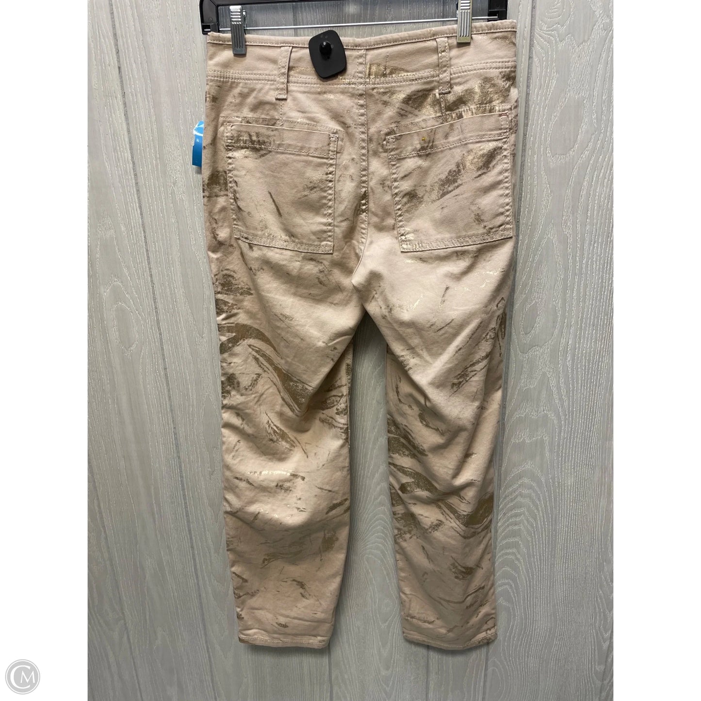Pants Cropped By Anthropologie In Gold & Tan, Size: 2