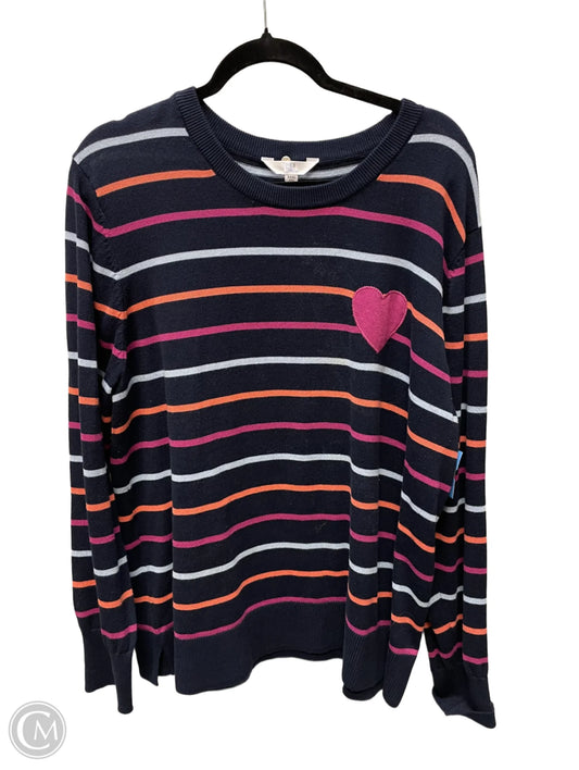 Sweater By Time And Tru In Striped Pattern, Size: 1x