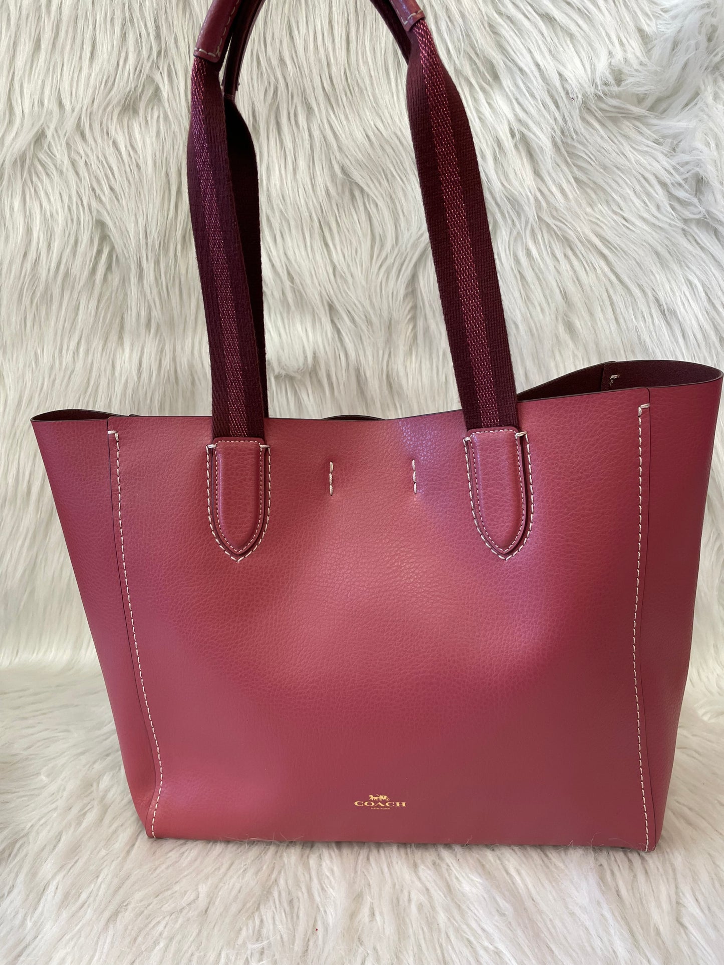 Tote Designer By Coach, Size: Medium