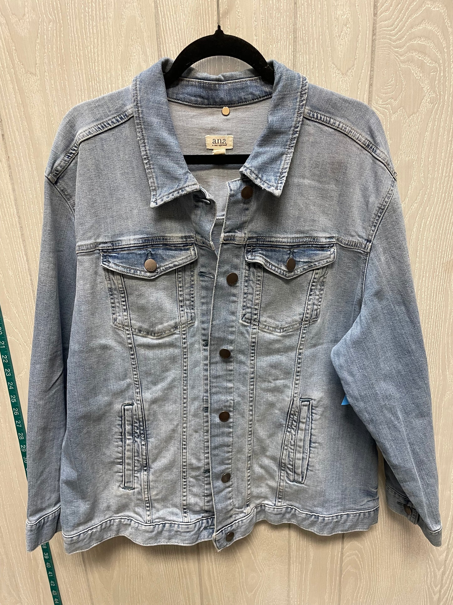 Jacket Denim By Ana In Blue Denim, Size: 1x