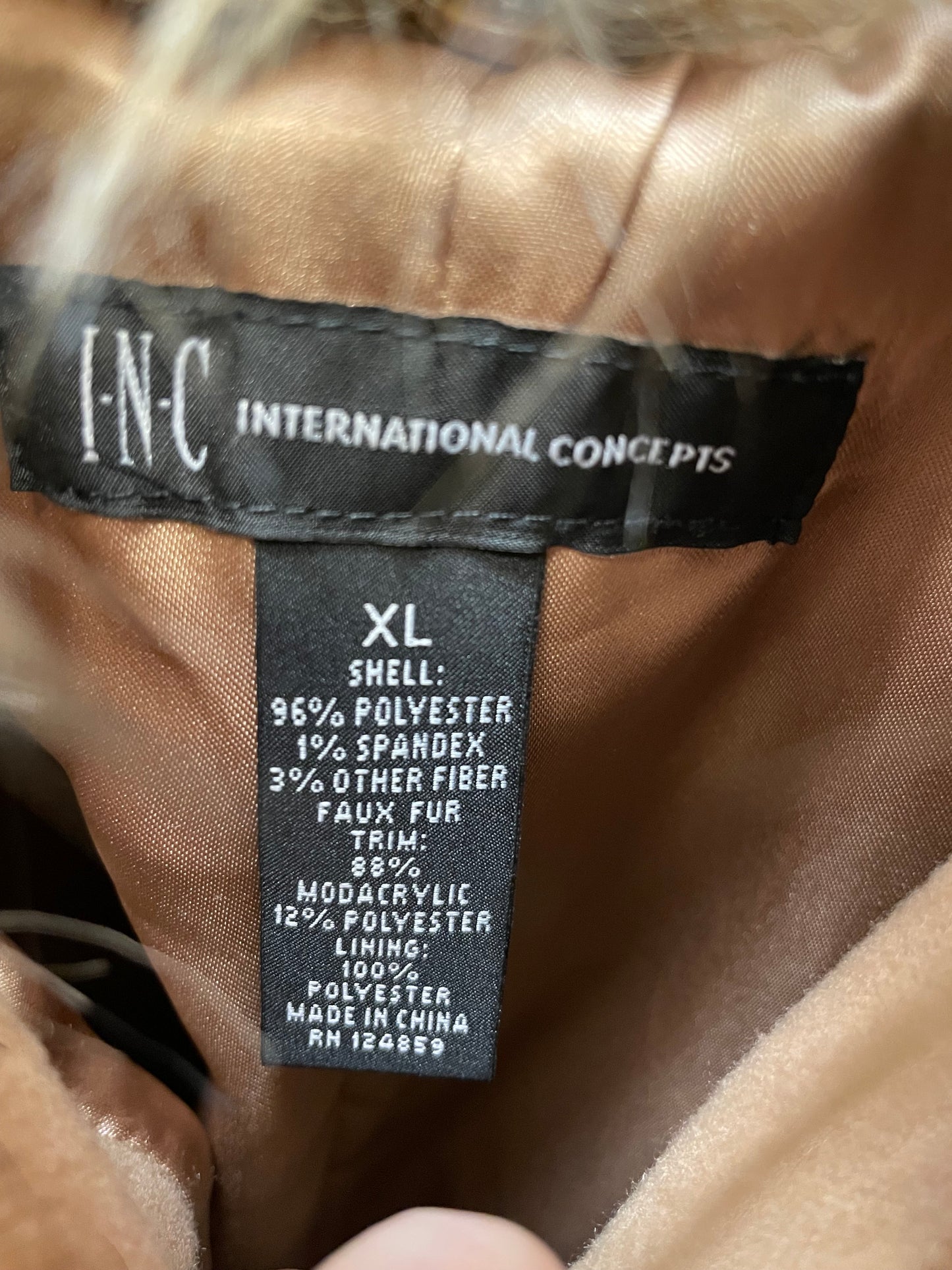 Coat Other By Inc In Tan, Size: Xl