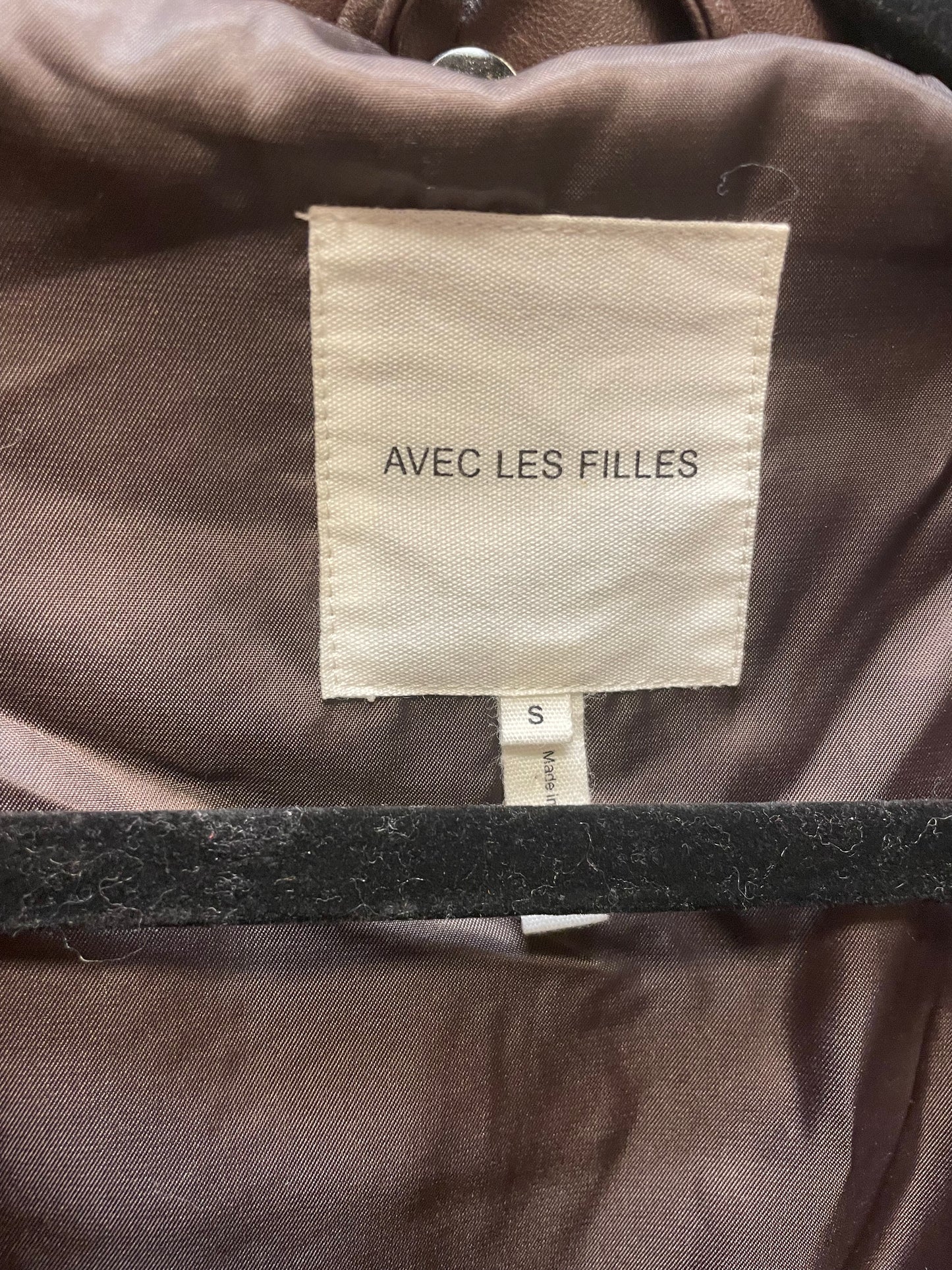 Coat Puffer & Quilted By Avec Les Filles In Brown, Size: S