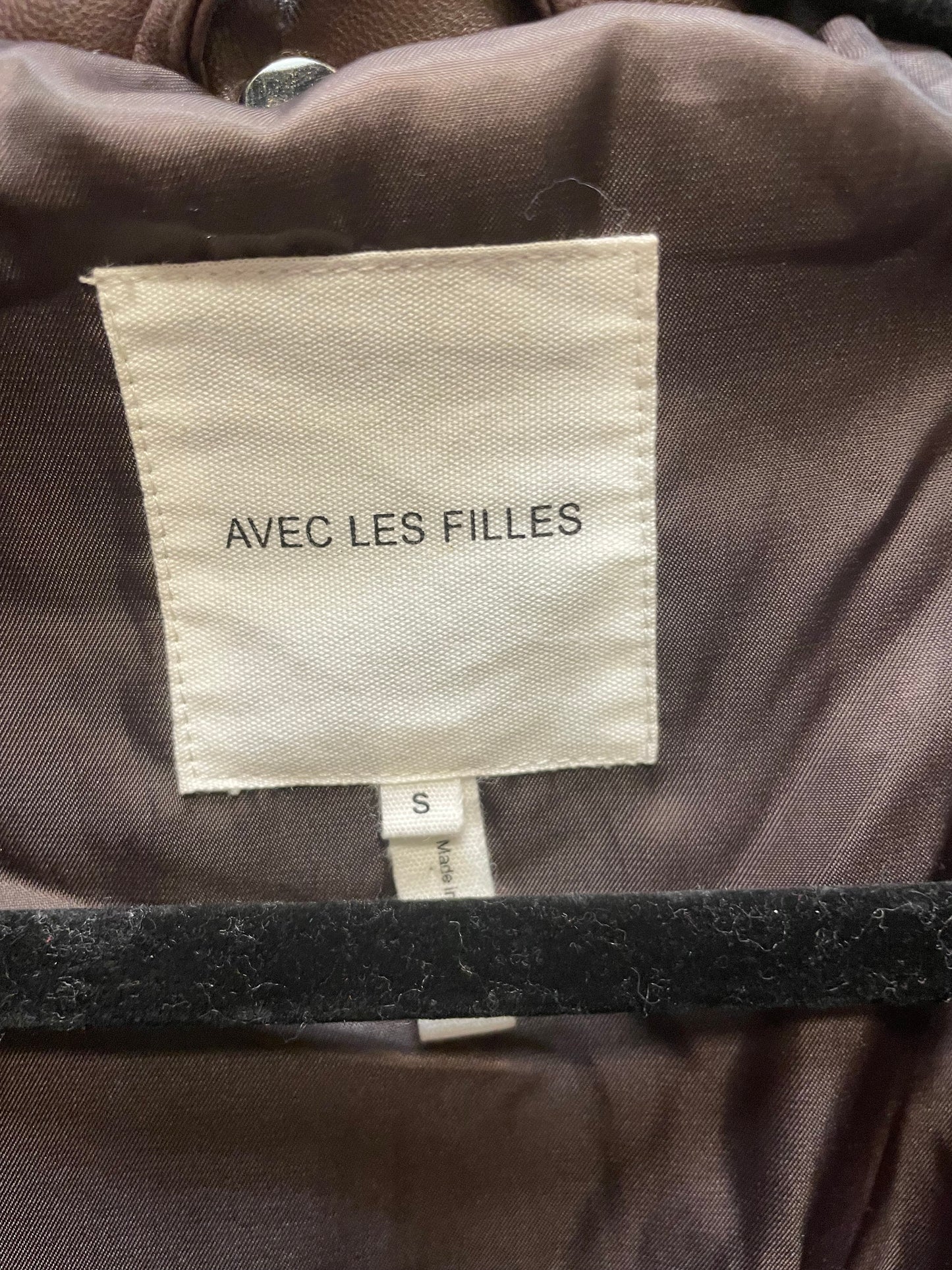 Coat Puffer & Quilted By Avec Les Filles In Brown, Size: S