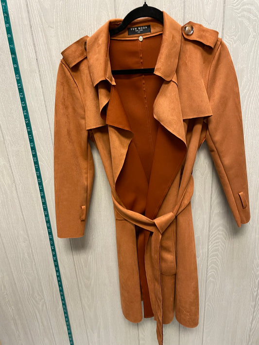 Coat Trench Coat By FEW MODA In Brown, Size: M