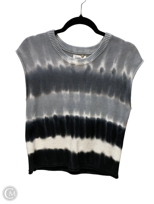 Sweater Short Sleeve By Evereve In Black & Grey, Size: Xs