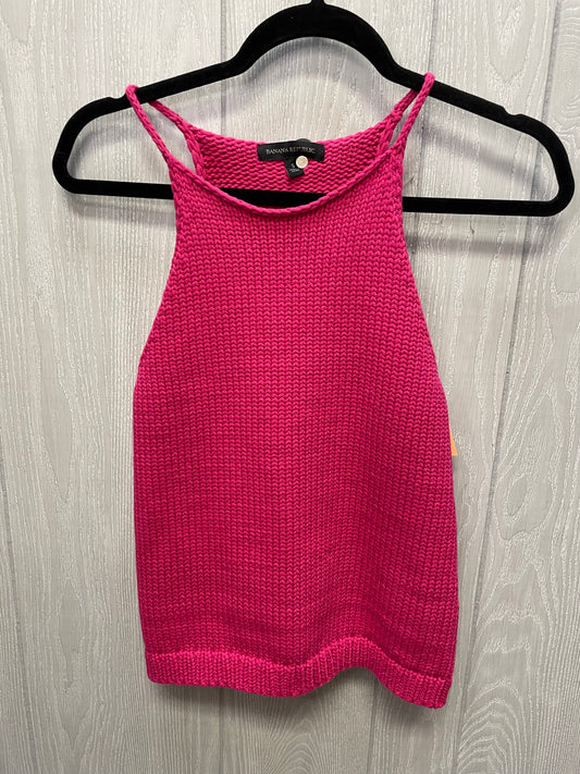 Sweater Short Sleeve By Banana Republic In Pink, Size: S