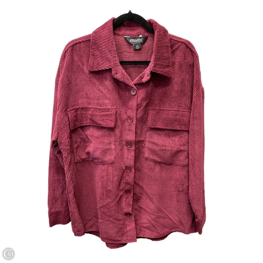 Jacket Shirt By Jou Jou In Purple, Size: Xl