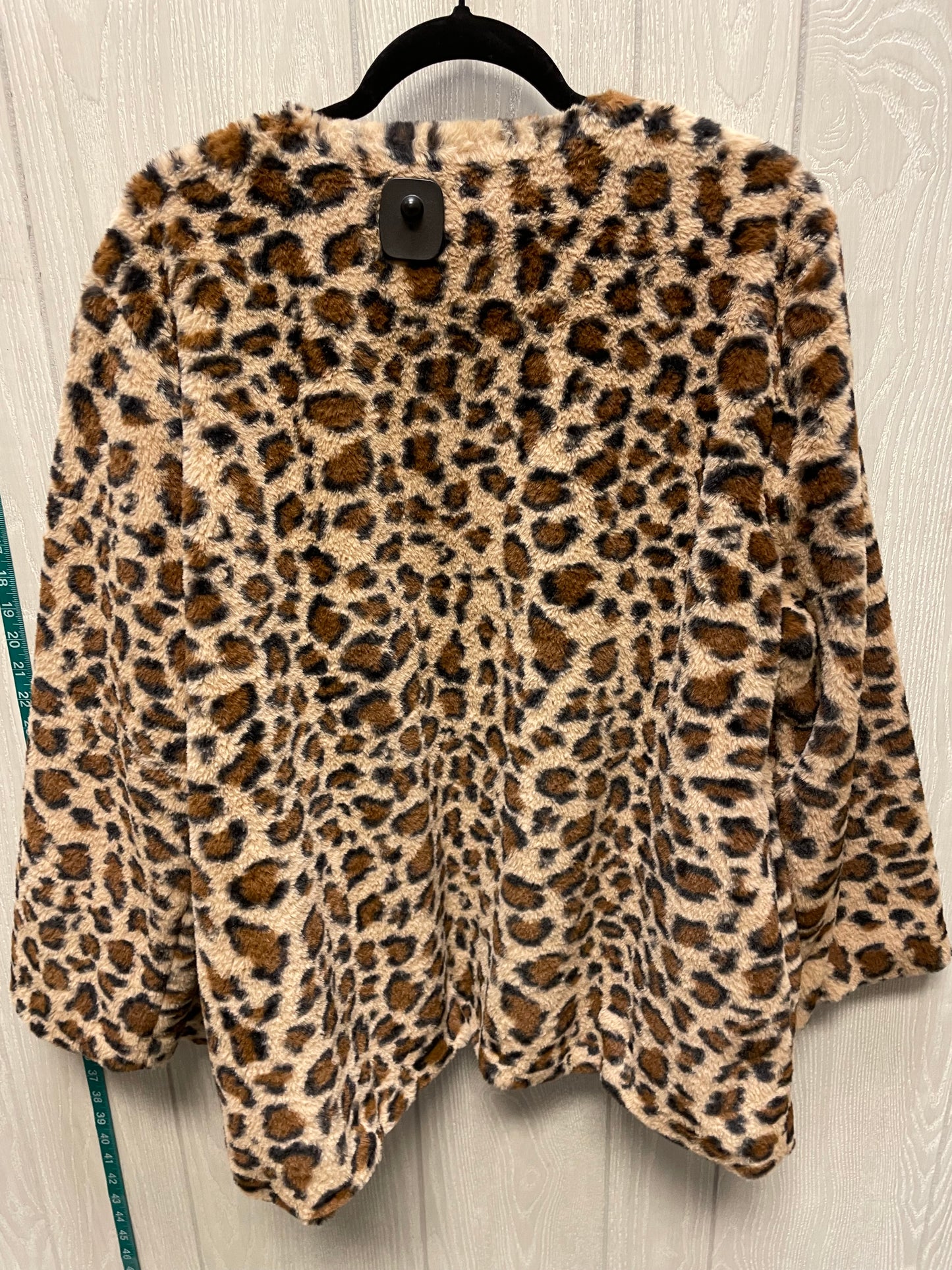 Coat Faux Fur & Sherpa By Cato In Animal Print, Size: Xl