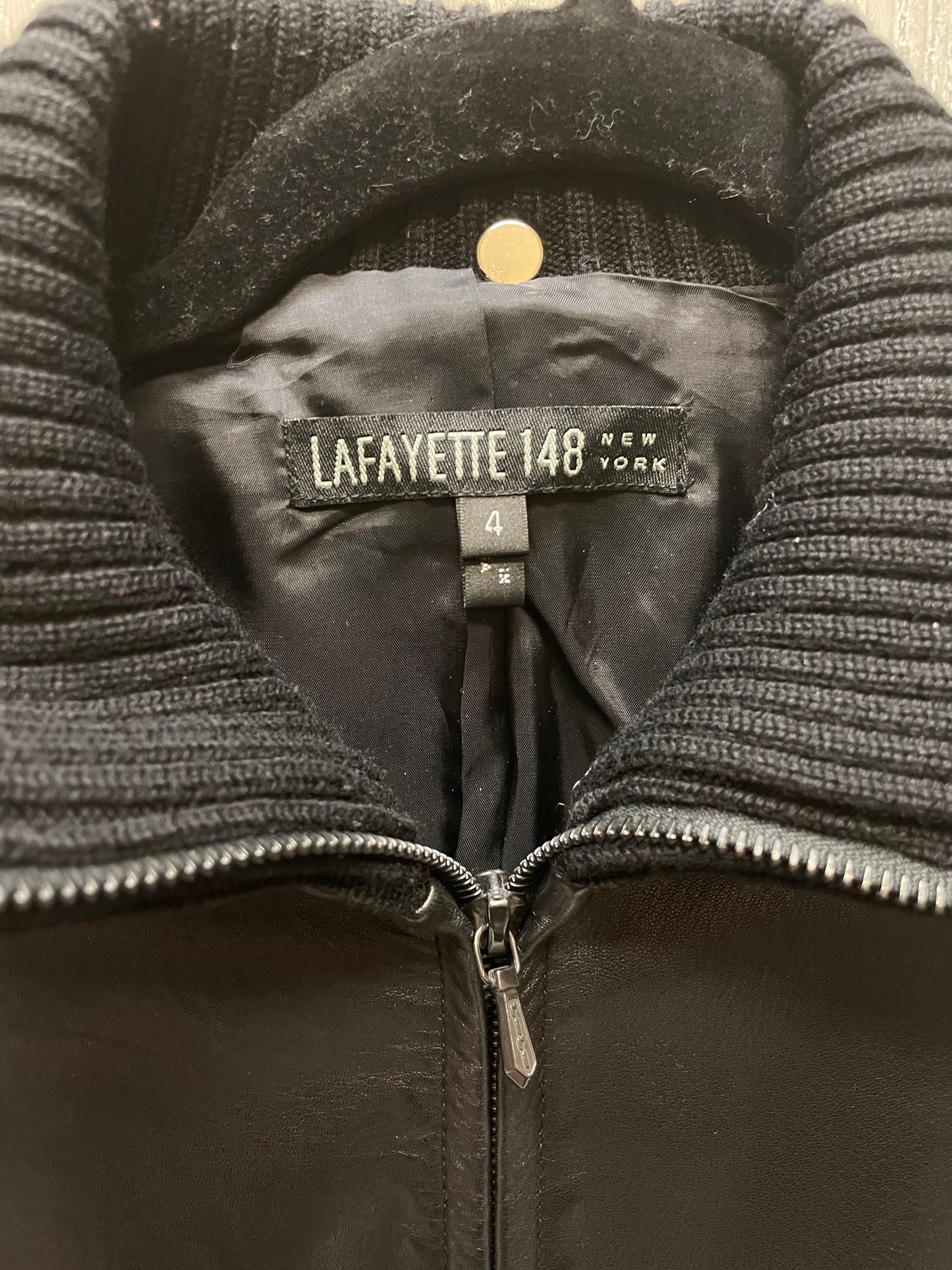 Jacket Designer By Lafayette 148 In Black, Size: S