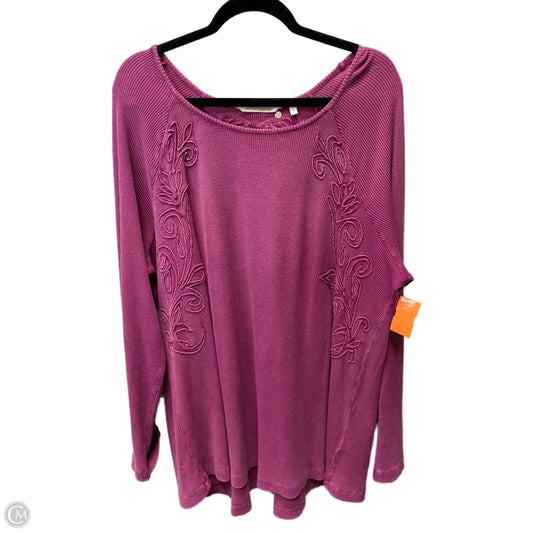 Top Long Sleeve By Soft Surroundings In Purple, Size: 2x