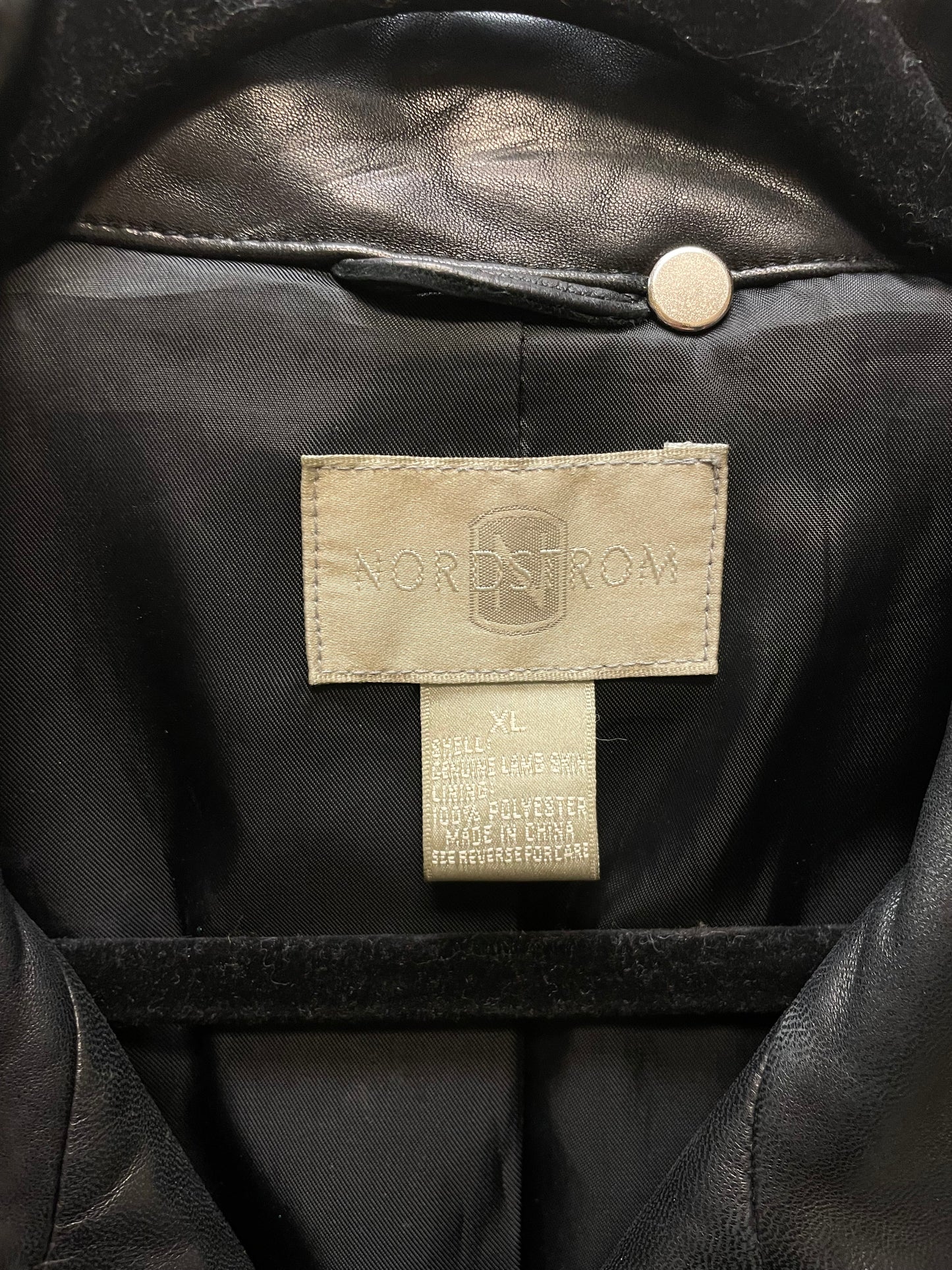 Jacket Leather By Nordstrom In Black, Size: Xl