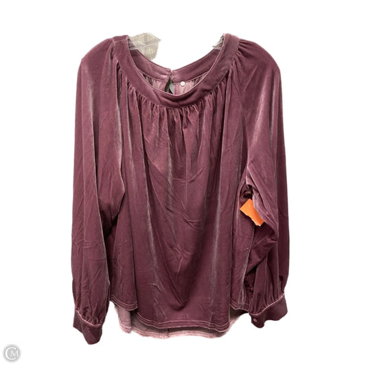 Blouse Long Sleeve By Clothes Mentor In Purple, Size: Xl