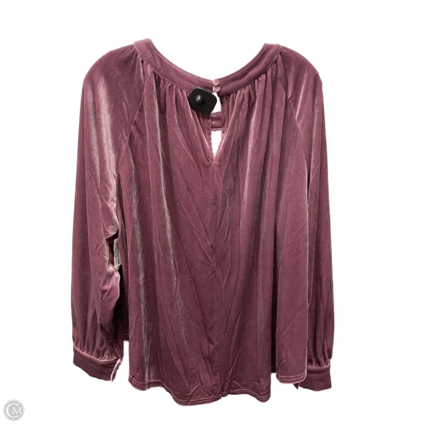 Blouse Long Sleeve By Clothes Mentor In Purple, Size: Xl