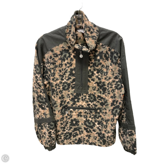 Jacket Fleece By Johnny Was In Green & Tan, Size: Xs