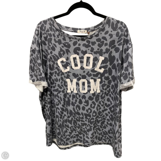 Top Short Sleeve By Clothes Mentor In Animal Print, Size: 1x