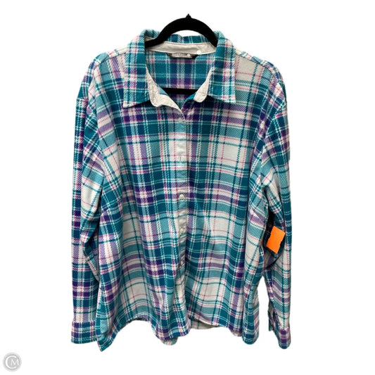 Jacket Fleece By Riders In Plaid Pattern, Size: 2x