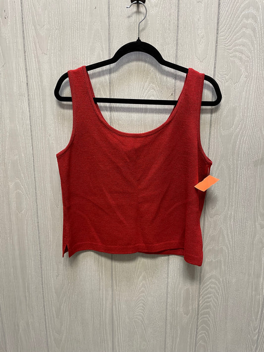 Top Sleeveless Luxury Designer By St John Collection In Red, Size: M