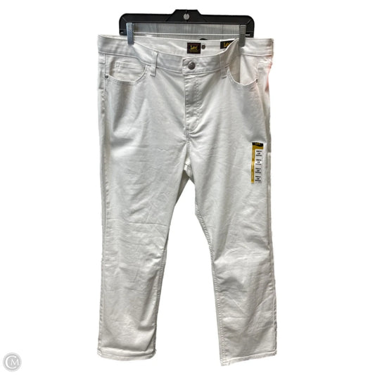 Jeans Straight By Lee In Cream, Size: 18