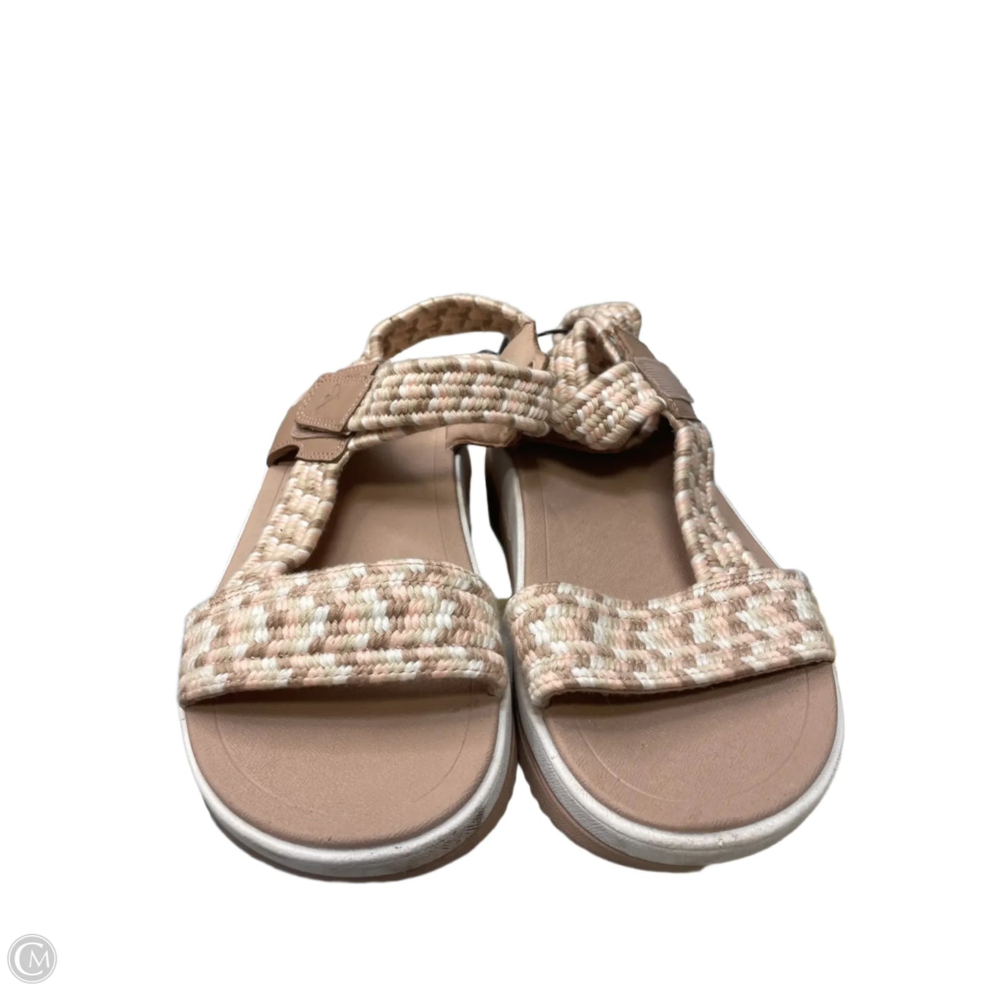 Sandals Heels Wedge By Fitflop In Cream & Pink, Size: 6