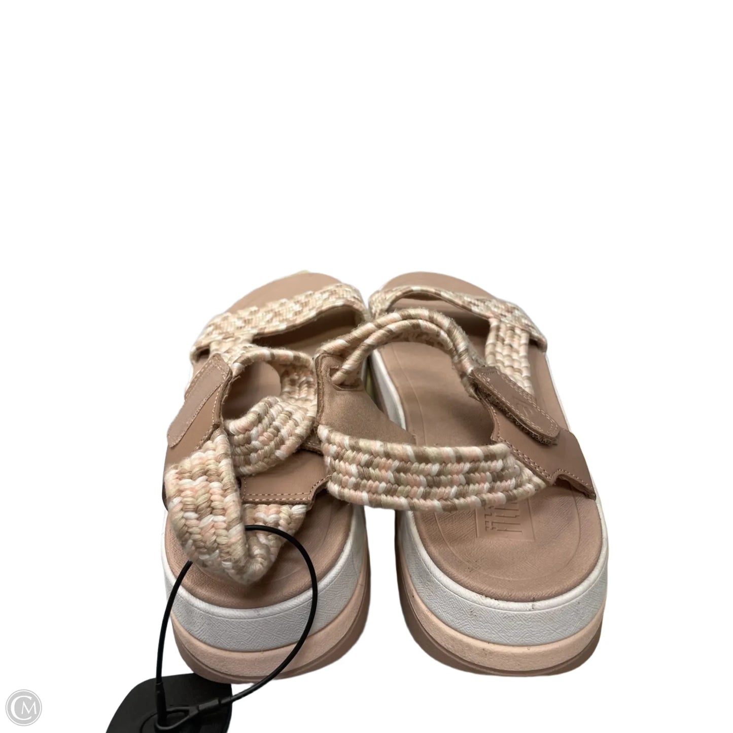 Sandals Heels Wedge By Fitflop In Cream & Pink, Size: 6