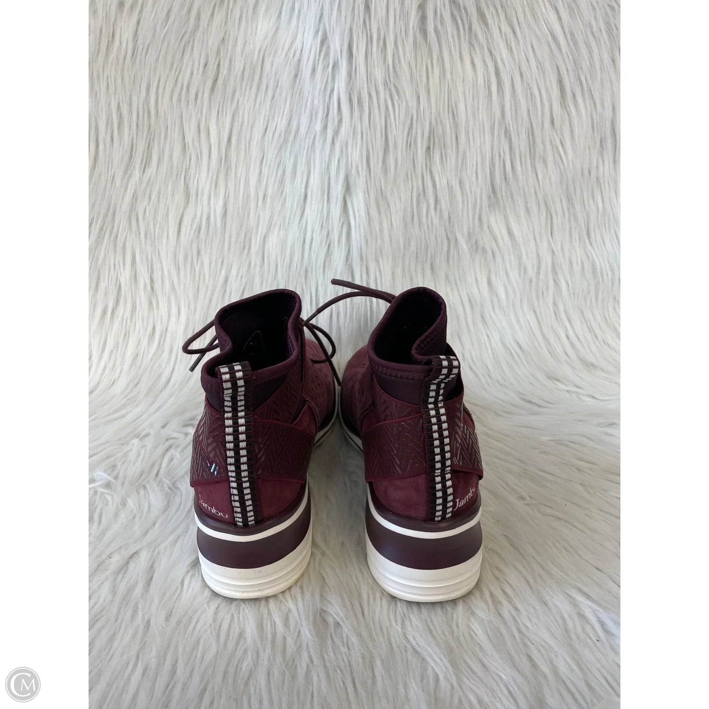 Shoes Sneakers Platform By Jambu In Maroon, Size: 6