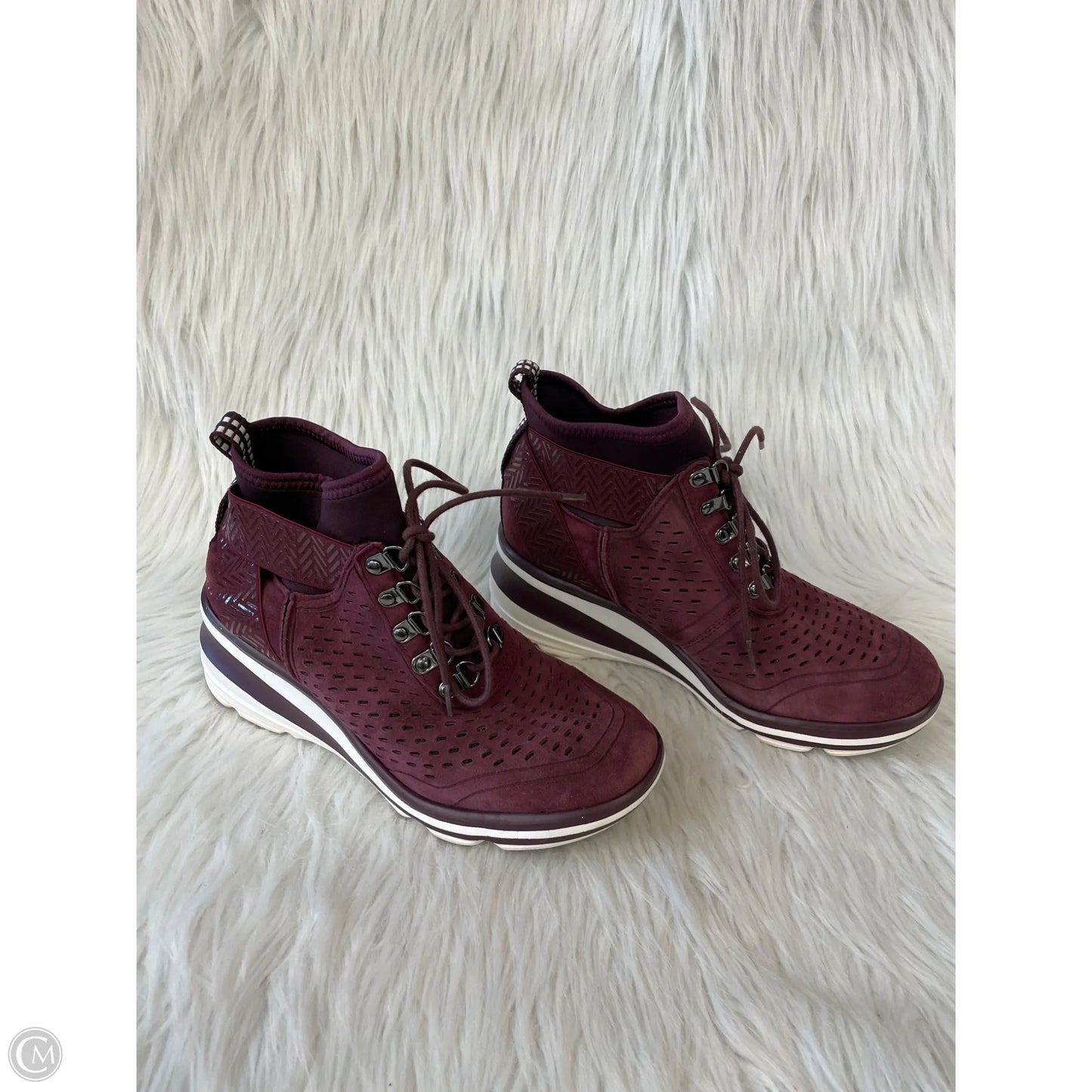 Shoes Sneakers Platform By Jambu In Maroon, Size: 6