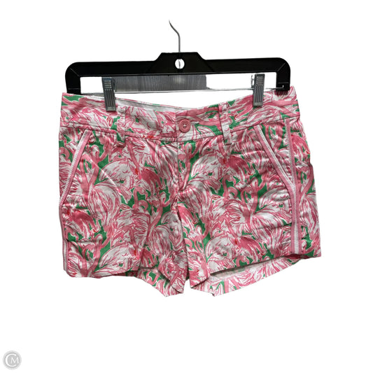 Shorts Designer By Lilly Pulitzer In Green & Pink, Size: 0