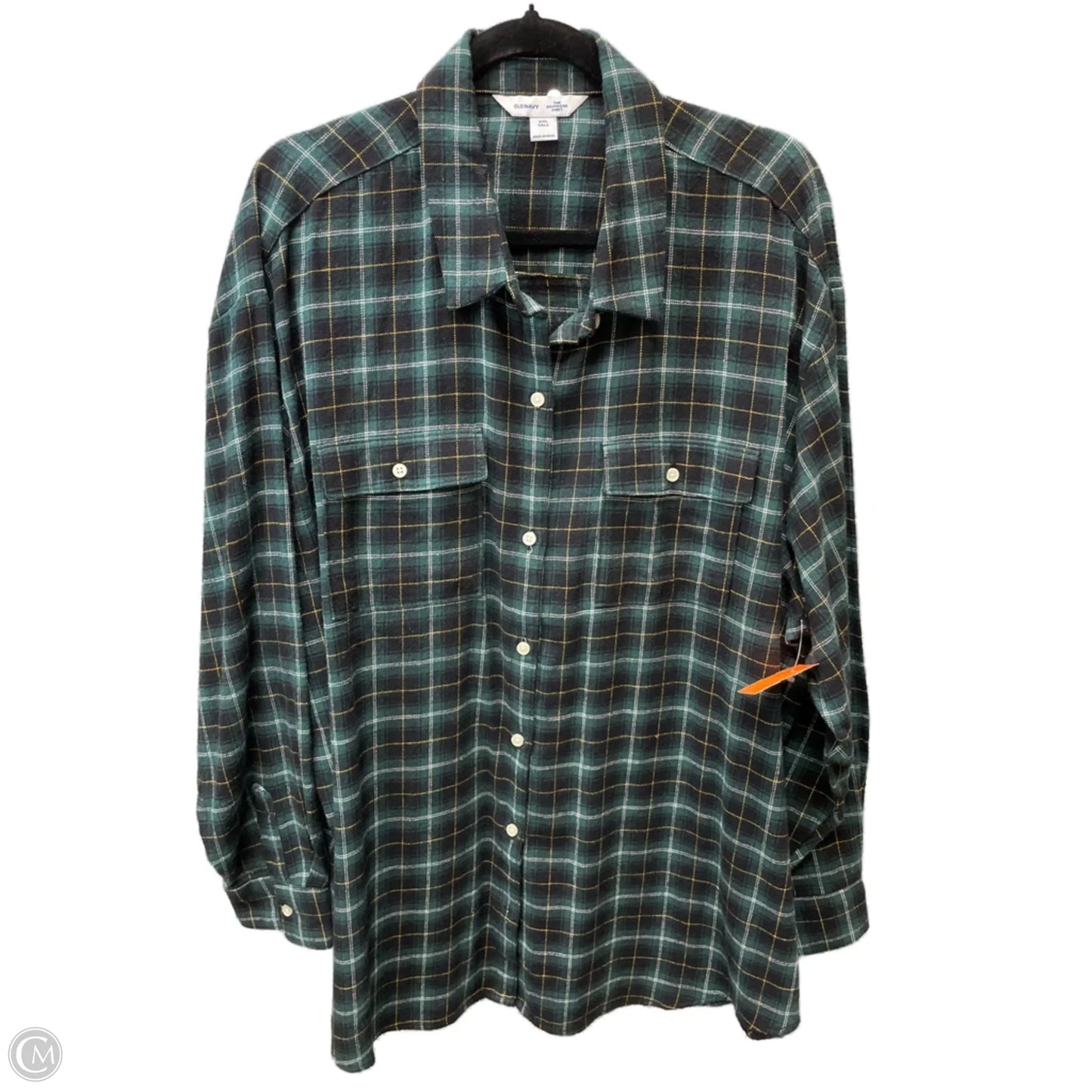 Tunic Long Sleeve By Old Navy In Plaid Pattern, Size: 1x