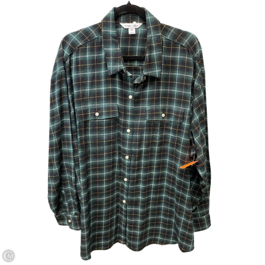 Tunic Long Sleeve By Old Navy In Plaid Pattern, Size: 1x