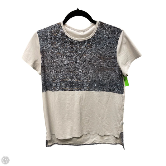 Athletic Top Short Sleeve By Lululemon In Beige, Size: 6