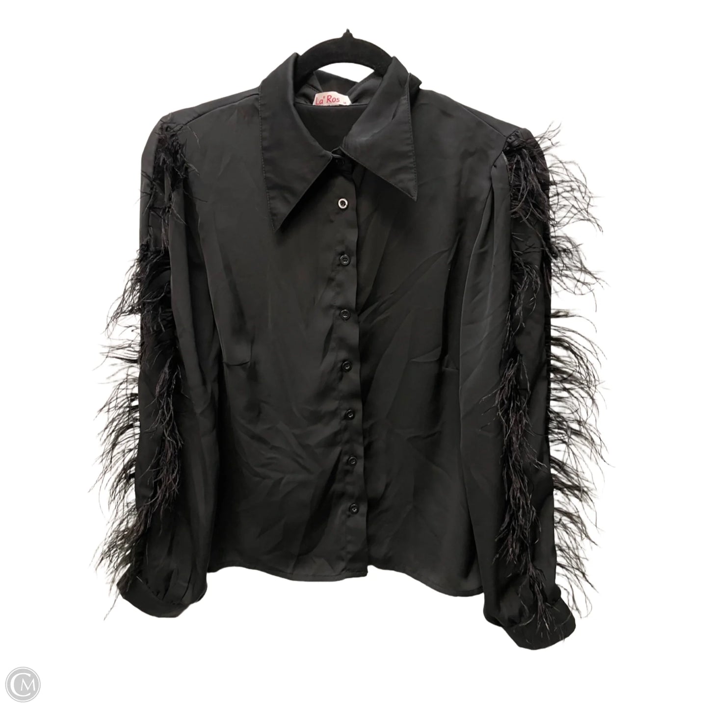 Blouse Long Sleeve By LA ROS  In Black, Size: M